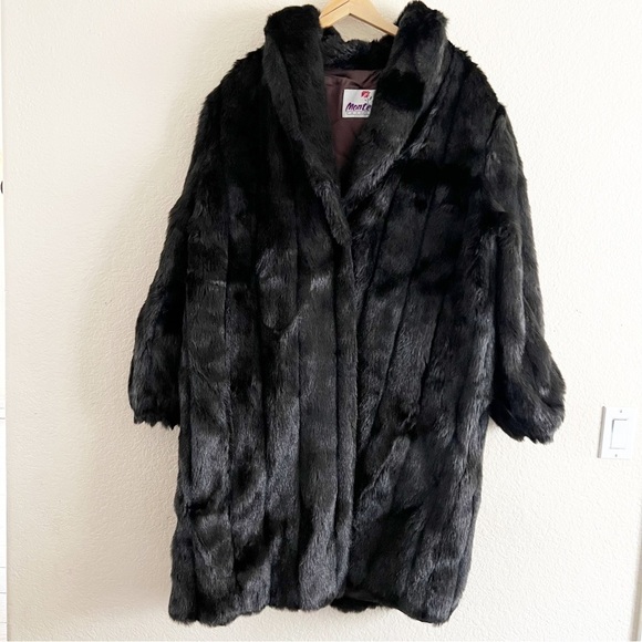 Vintage Jackets & Blazers - Vintage Fur coat Black, Size 20w